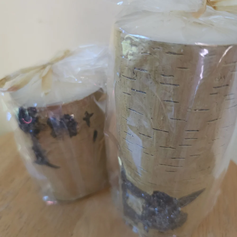 Kohl's Birch Wrapped Ski Lodge Candle Pair - Picture 2 of 3